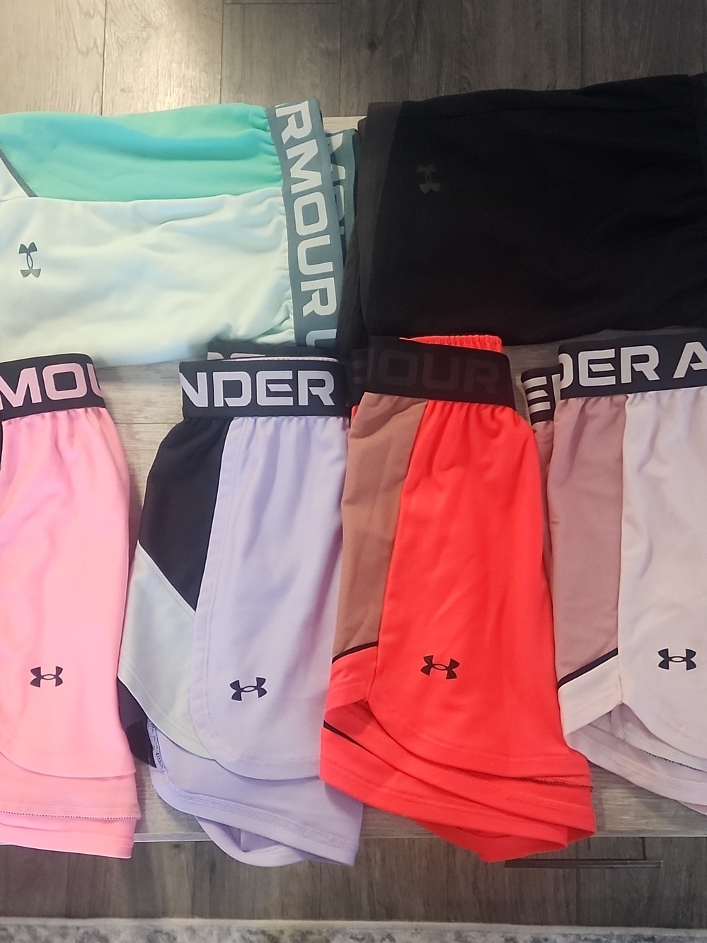 Lot6 Under Armour Women's Athletic Shorts in Coral, Pink, Mint, Black, Lavender